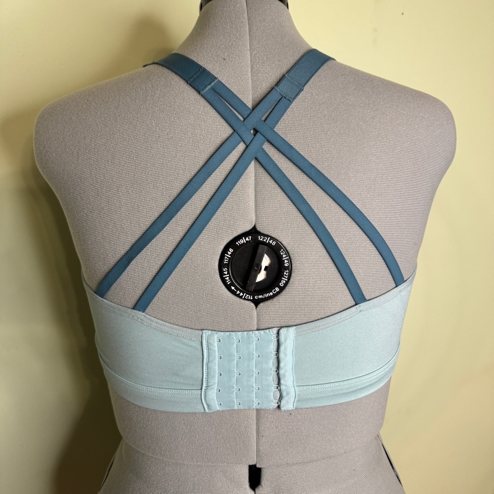 Women's Light Blue Sports Bra - Picture 2 of 2